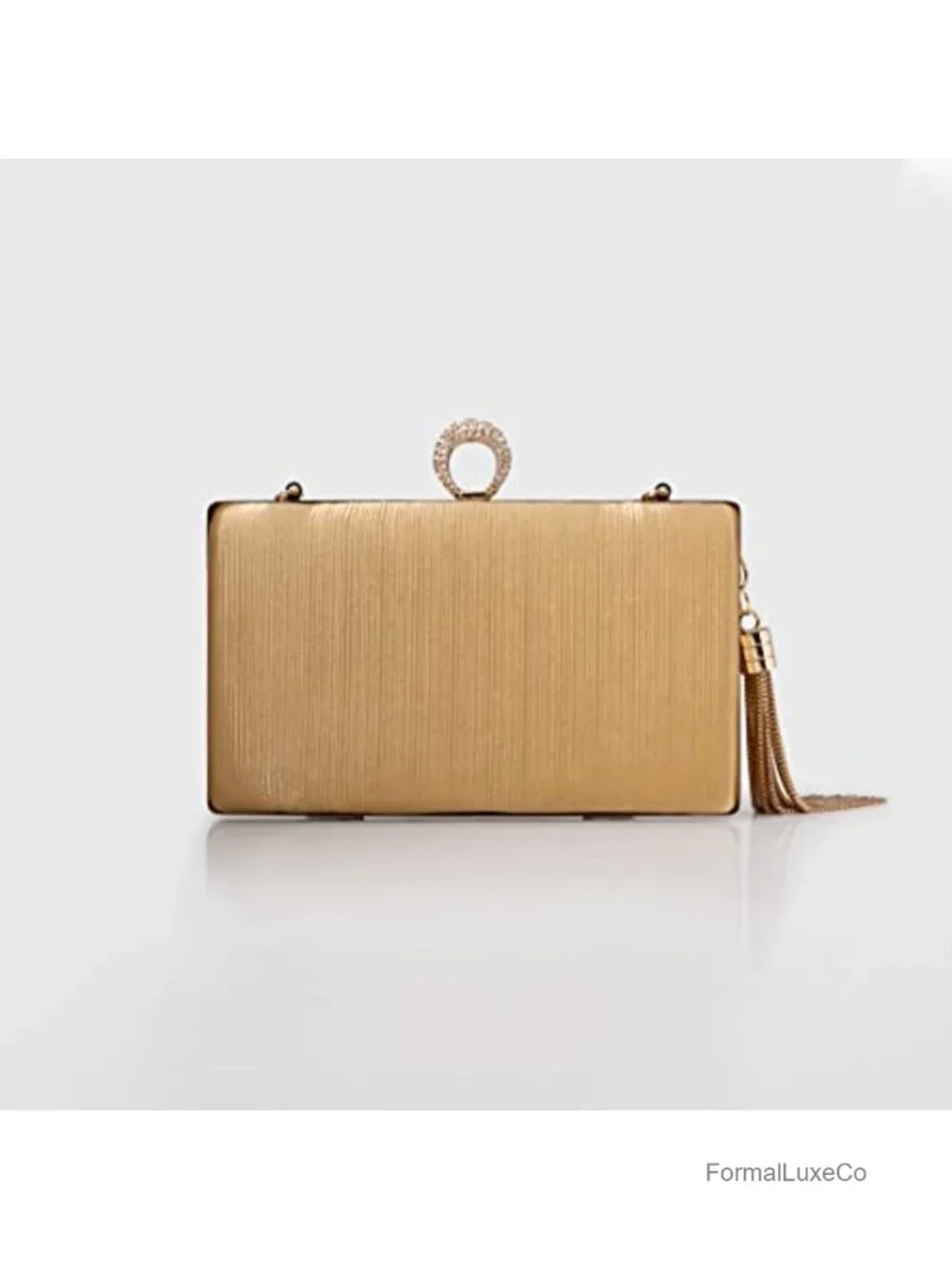 Evening Bag Tassel Pendant Clutch Rhinestone Satin Clutch Purse for Party Prom